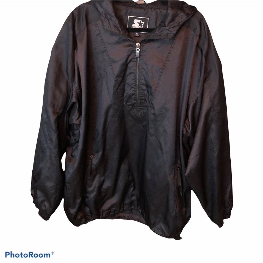 Starter coat hooded black xl